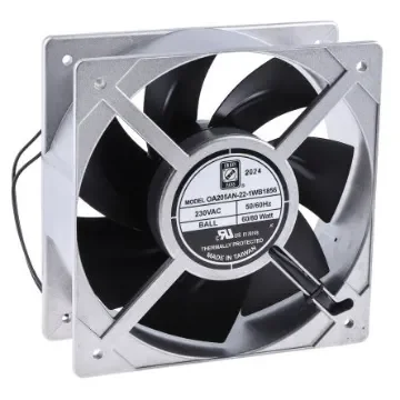 RS PRO Axial Fan, 230 V ac, AC Operation, 1002.4m³/h, 80W, IP56, 205 x 205 x 72mm - 1759836 product image