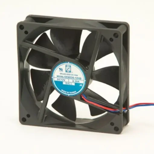 RS PRO Axial Fan, 12 V dc, DC Operation, 90m³/h, 240mA Max, IP55, 92 x 92 x 25mm - 1759839 product image