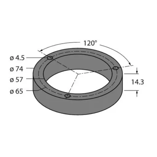 Turck Protection Ring for Use with Ri-EQR24 Inductive Encoder - M5-QR24 product image