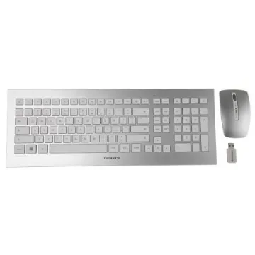 Cherry DW 8000 Wireless Keyboard and Mouse Set, QWERTY, Silver - JD-0310EU product image