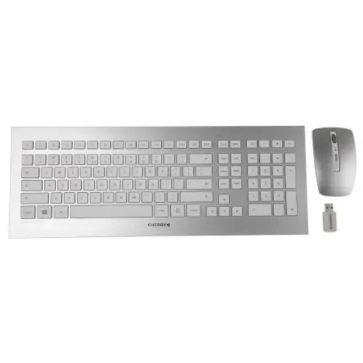 Cherry DW 8000 Wireless Keyboard and Mouse Set, QWERTY, Silver - JD-0310EU product image