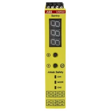 ABB Jokab Sentry USR22 Time Delay Safety Relay, 24V dc, Dual-Channel, 4 Safety Contacts - 2TLA010070R0400  Sentry USR22 24VDC product image