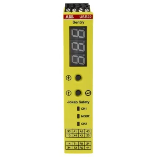 ABB Jokab Sentry USR22 Time Delay Safety Relay, 24V dc, Dual-Channel, 4 Safety Contacts - 2TLA010070R0400  Sentry USR22 24VDC product image