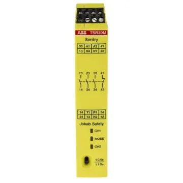 ABB Jokab Sentry TSR20M Time Delay Safety Relay, 265 V ac, 375V dc, Dual-Channel, 4 Safety Contacts - 2TLA010061R0100  Sentry TSR20M VAC/VDC product image