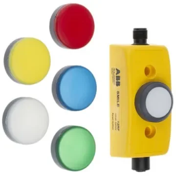 ABB Jokab Smile 12 RG Series Twist Release Illuminated Emergency Stop Push Button, Panel Mount, 1NO, IP65 - 2TLA030053R2700 product image
