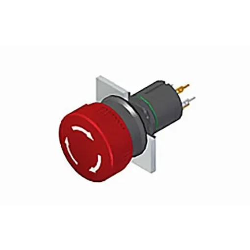 EAO 51 Series Emergency Stop Push Button, Panel Mount, 16.2mm Cutout, IP65 - 51-252.026 product image