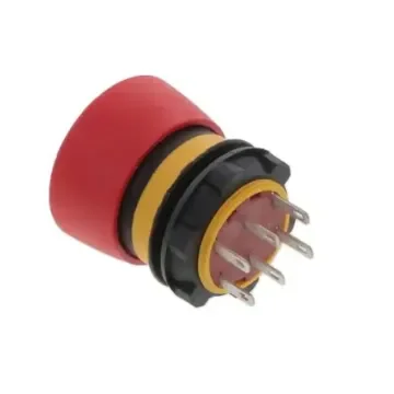 EAO 84 Series Twist Release Illuminated Emergency Stop Push Button, Panel Mount, 22mm Cutout, 2NC, IP65 - 84-5041.2B20 product image