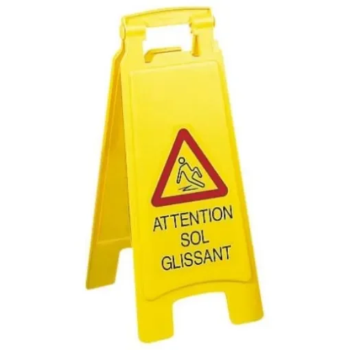Brady General Hazard Hazard Warning Sign (French) - FLOORSTAND SOL GLISSANT product image