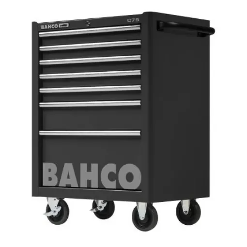 Bahco 7 Drawer Solid Steel Wheeled Tool Trolley - 1475K7BLACK product image