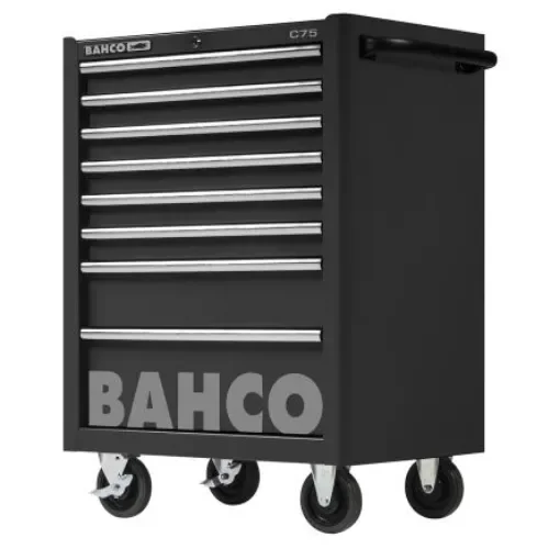 Bahco 8 Drawer Solid Steel Wheeled Tool Trolley - 1475K8BLACK product image