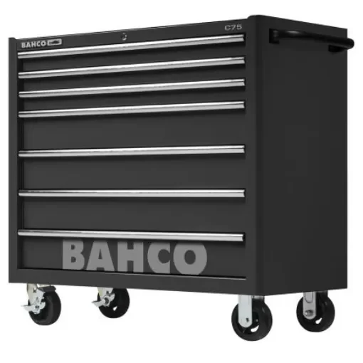 Bahco 7 Drawer Solid Steel Wheeled Tool Trolley - 1475KXL7BLACK product image