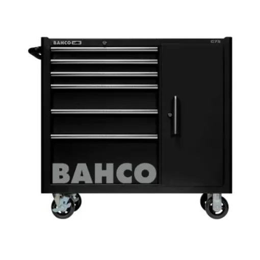 Bahco 6 Drawer Solid Steel Wheeled Tool Trolley - 1475KXL6CBLACK product image