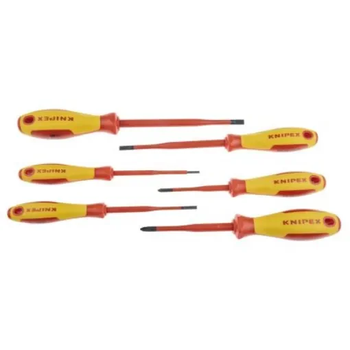 Knipex 00 20 12 V02 Phillips; Slotted Insulated Screwdriver Set, 6-Piece product image