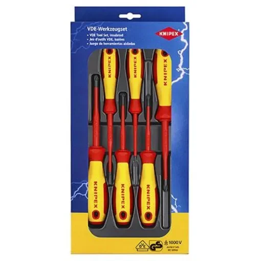 Knipex 00 20 12 V04 Slotted; Pozidriv; Phillips Insulated Screwdriver Set, 6-Piece product image