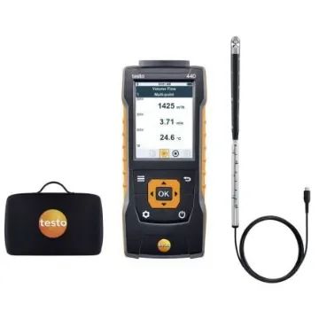 Testo 440 16 mm Vane Kit NTC, TC, Vane Anemometer, 50m/s Max, Measures Air Velocity, Volume Flow - 0563 4401 product image