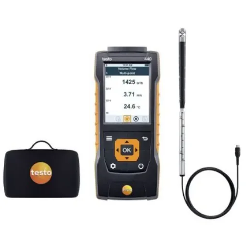 Testo 440 16 mm Vane Kit NTC, TC, Vane Anemometer, 50m/s Max, Measures Air Velocity, Volume Flow - 0563 4401 product image