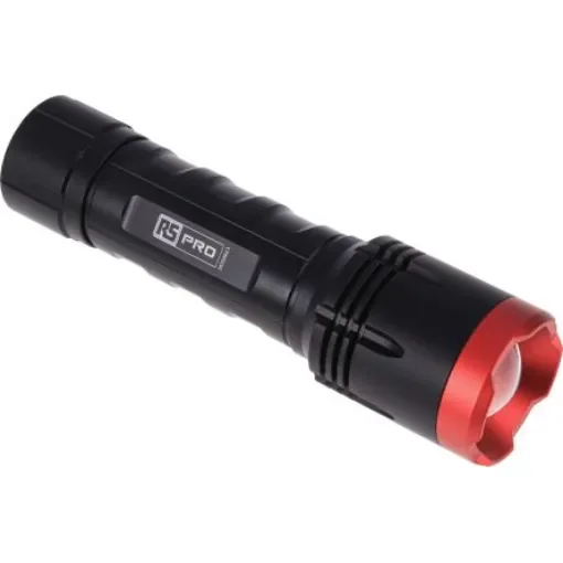 RS PRO LED Torch Black 1400 lm, 174 mm - 1766034 product image