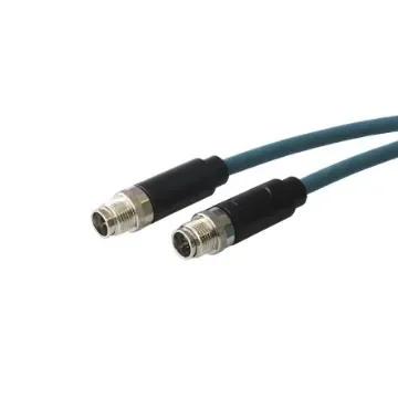 Bulgin Straight Male 8 way M12 to Straight Male 8 way M12 Sensor Actuator Cable, 1m - PXPTPU12FIM08XFI010PU product image