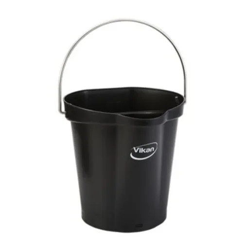 6L Plastic Black Bucket With Handle - 56889 product image