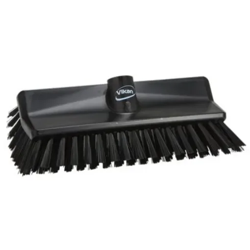 Vikan Medium Bristle Black Scrubbing Brush, 41mm bristle length, Polyester bristle material - 70479 product image