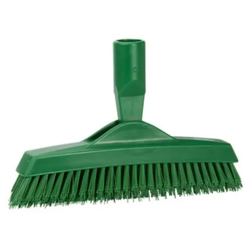 Vikan Very Hard Bristle Green Scrubbing Brush, 40mm bristle length, Polyester bristle material - 70402 product image