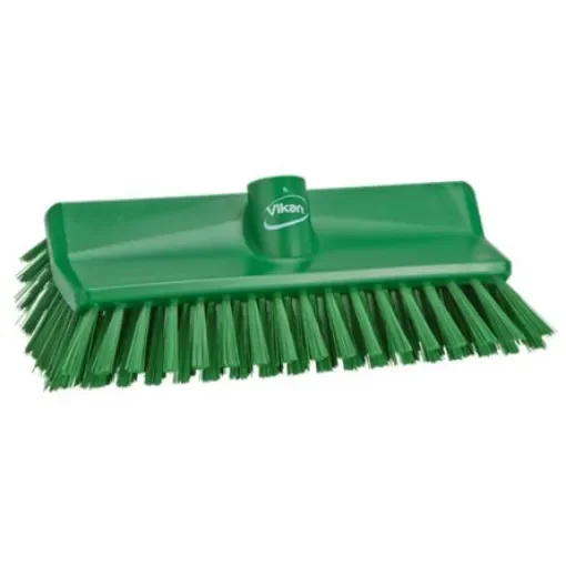 Vikan Medium Bristle Green Scrubbing Brush, 41mm bristle length, Polyester bristle material - 70472 product image