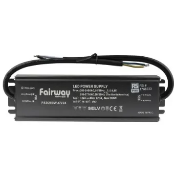 RS PRO LED Driver, 24V Output, 200W Output, 8.33A Output, Constant Voltage - 1766733 product image