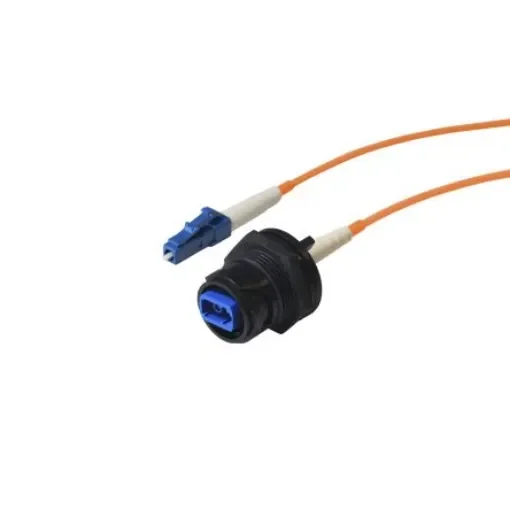 Bulgin LC to LC Simplex Multi Mode OM1 Fibre Optic Cable, 62.5/125µm, Orange, 1m - PXF4053BAA product image