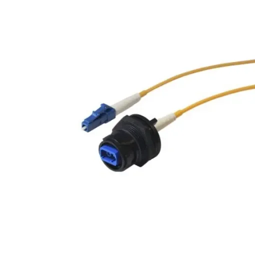 Bulgin LC to LC Simplex Single Mode OS1 Fibre Optic Cable, 9.5/125µm, Yellow, 1m - PXF4053AAA product image