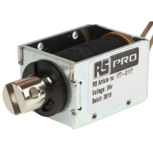 RS PRO Linear Solenoid, 24 V dc, 40 x 24 x 29 mm - 1770117 product image