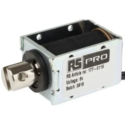 RS PRO Linear Solenoid, 6 V dc, 40 x 24 x 29 mm - 1770119 product image