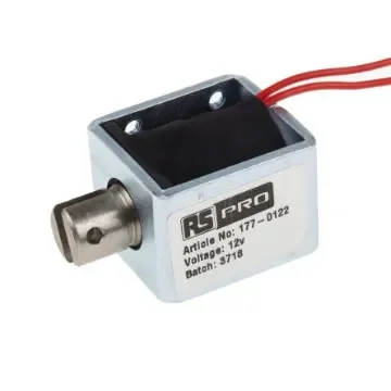 RS PRO Linear Solenoid, 12 V dc, 35.5 x 25.4 x 31.8 mm - 1770122 product image