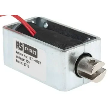RS PRO Linear Solenoid, 12 V dc, 58 x 25.4 x 31.8 mm - 1770127 product image