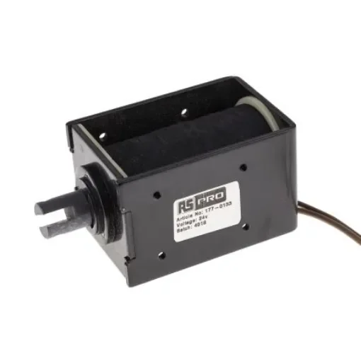 RS PRO Linear Solenoid, 24 V dc, 84 x 52 x 58 mm - 1770133 product image