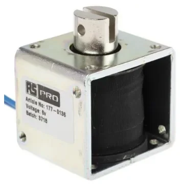 RS PRO Linear Solenoid, 6 V dc, 42.5 x 40.9 x 40.9 mm - 1770136 product image