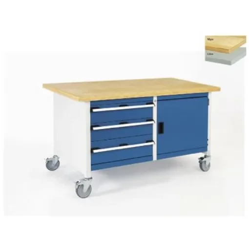 Bott Portable Steel Workbench, 300kg Max Load, 840mm x 1500mm x 750mm - 41002100.11v product image