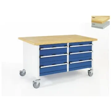 Bott Portable Steel Workbench, 300kg Max Load, 840mm x 1500mm x 750mm - 41002106.11v product image