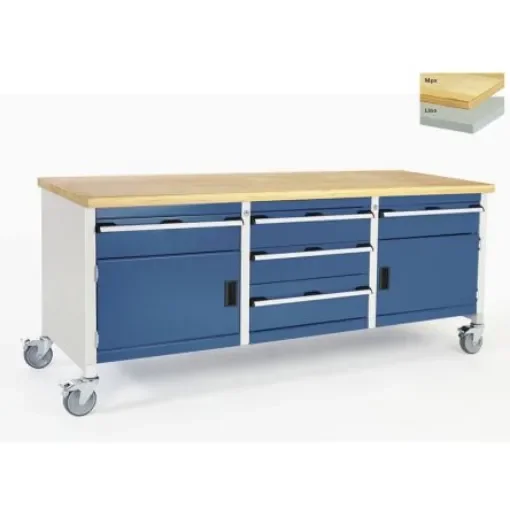 Bott Portable Steel Workbench, 300kg Max Load, 840mm x 2000mm x 750mm - 41002133.11v product image