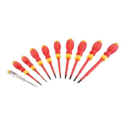 Stanley Phillips; Pozidriv; Slotted Insulated Screwdriver Set, 10-Piece - STHT60032-0 product image