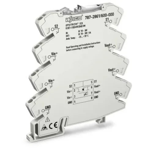 WAGO EPSITRON Electronic Circuit breaker 6A 30V 787-2861, 1 channels , DIN Rail Mount - 787-2861/600-000 product image