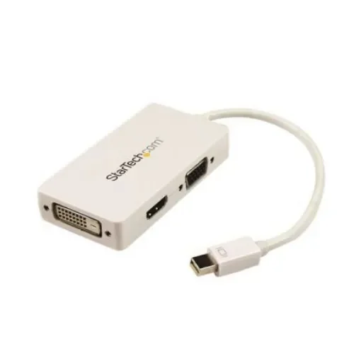 StarTech.com 3 port Mini DisplayPort to DVI, HDMI, VGA Adapter, 150mm Length - 1920 x 1200 Maximum Resolution - MDP2VGDVHDW product image