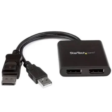 StarTech.com 2 port DisplayPort to DisplayPort Adapter, 190mm Length - 3840 x 2160 Maximum Resolution - MSTDP122DP product image