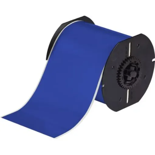Brady B-595 Vinyl Blue Label Roll, 101.6mm Width, 1 Roll Qty - B30C-4000-595-BL product image