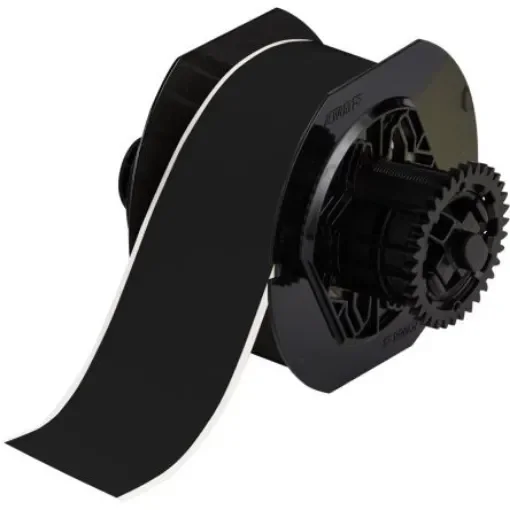 Brady B-7569 Vinyl Black Label Roll, 57mm Width, 1 Roll Qty - B30C-2250-7569-BK product image