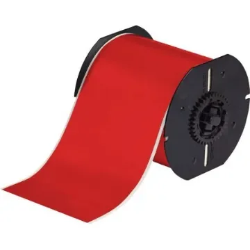 Brady B-7569 Vinyl Red Label Roll, 101mm Width, 1 Roll Qty - B30C-4000-7569-RD product image