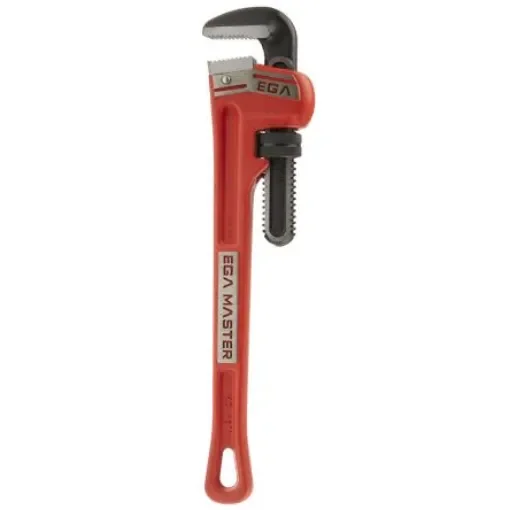 Ega-Master Pipe Wrench, 457.2 mm Overall, 50.08mm Jaw Capacity, Metal Handle - 61018 product image