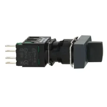 Schneider Electric Selector Switch - (1NO) 16mm Cutout Diameter 2 Positions - XB6DD221B product image