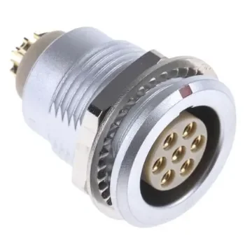 LEMO Circular Connector, 7 Contacts, Panel Mount, Socket, Female, IP50, 2B Series - EGG.2B.307.CLL product image