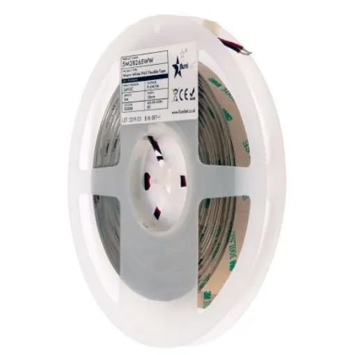 PowerLED 24V dc White LED Strip Light, 3000K Colour Temp, 5m Length - 5M28265WW product image