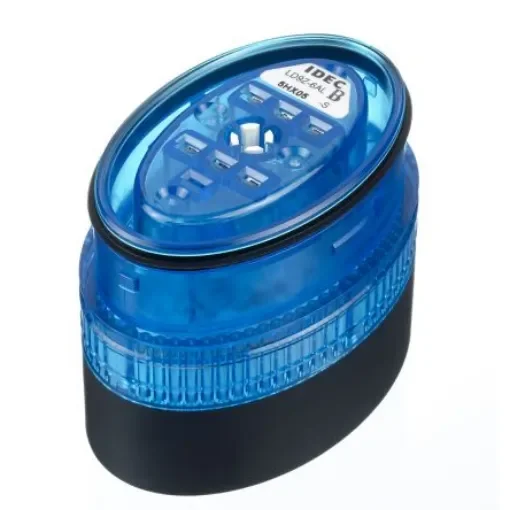 Idec LD9Z Series Blue Multiple Effect Beacon, 24 V ac/dc, Wall Mount, LED Bulb, IP54, IP65 - LD9Z-6ALB-S product image